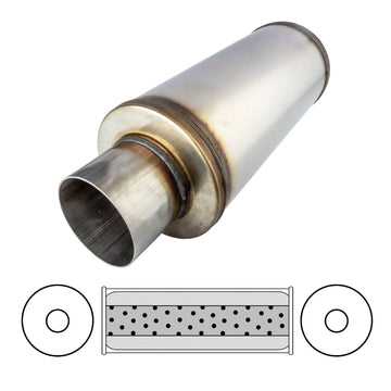 6" Round, 14" Long, 3 1/2", C/C, Mega Power, 409 Stainless - Brixton 4x4 - Buy Online Now!